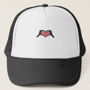 Casquette Squelette Coeur main signe Valentines Jour Classiq