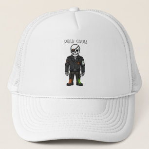 Casquette Squelette de motard super cool   Halloween