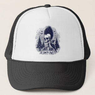 Casquette Squelette de Noël et corbeaux Père Noël Caws
