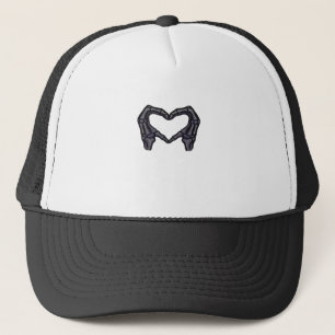 Casquette Squelette Mains Formant Un Coeur