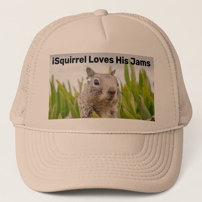 Casquette Squirel Music Lover Music Jams (Devant)