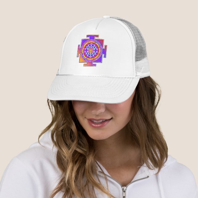 Casquette Sri Yantra - Symbole hindouiste Design 1 (En situation)