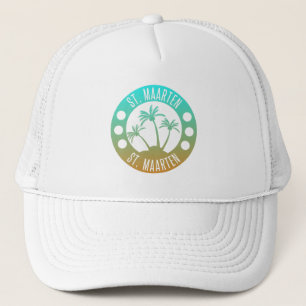 Casquette St Maarten Ocean Aqua Blue Gradient Sint Martin