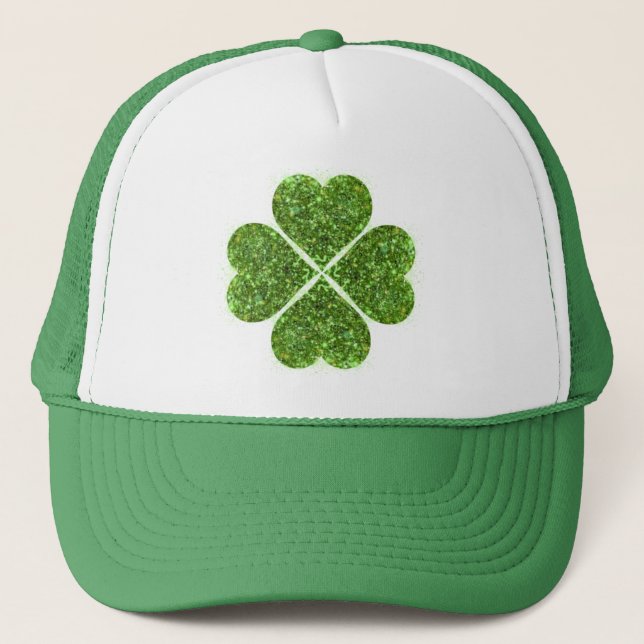 Casquette St Patrick’s day, trèfle vert irlandais (Devant)