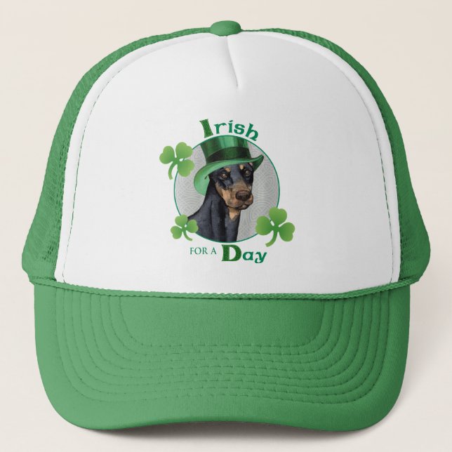 Casquette St. Patrick's Day Doberman Pinscher (Devant)
