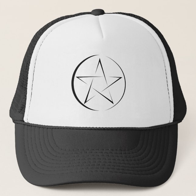 Casquette Star - Black White - Emo - Chapeau de camion (Devant)