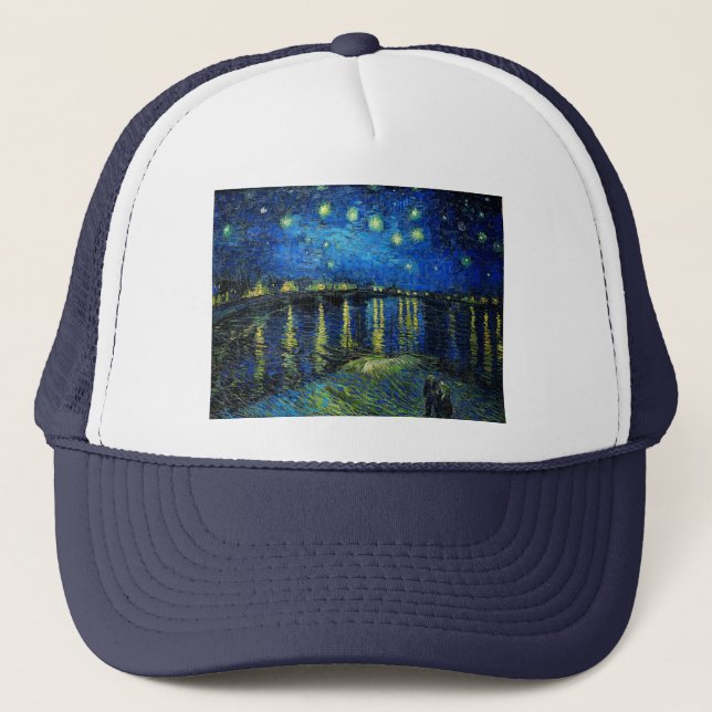 Casquette Starry Night Over the Rhone par Vincent Van Gogh (Devant)