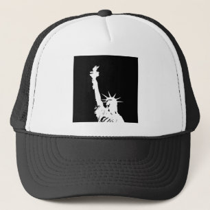 Casquette Statue d'Art Pop Noir & Blanc de Liberty Silhouett