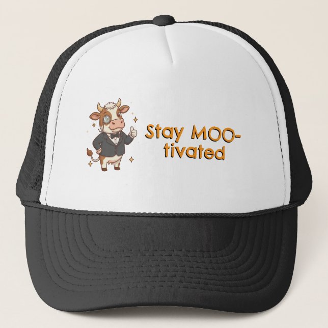 Casquette Stay MOO-tivated cow (Devant)