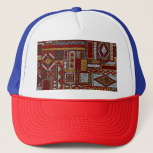Casquette Style Patchwork Impression ethnique brodée