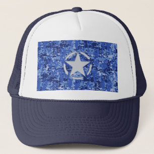 Casquette Stylo Star Retro Camouflage bleu marine