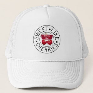 Casquette SUCRE COMME DES CHERRIES Retro Vintage Timbre pers