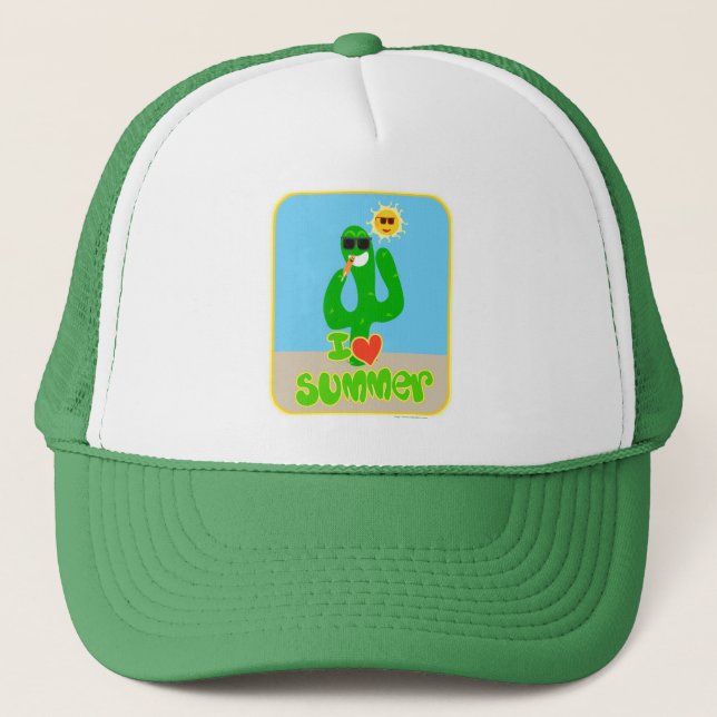 Casquette Summer Love Cactus Cartoon Moto saisonnier (Devant)