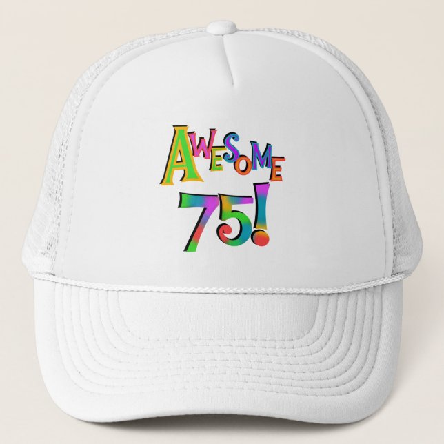Casquette Super 75 T-shirts et cadeaux d'anniversaire (Devant)