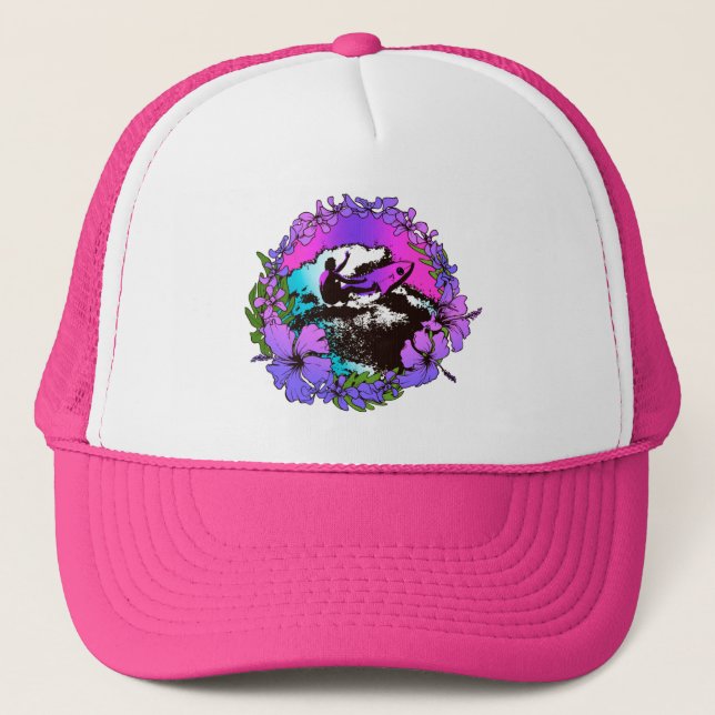 Casquette Super Hawaiian Surfer 1960's Retro Graphic Casquet (Devant)