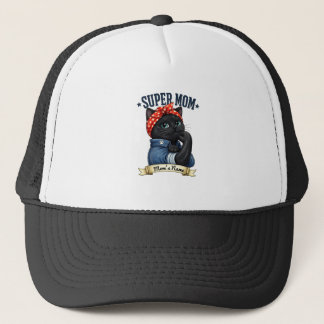 Casquette Super Mama Black Cat – Chemise pour la fête des Mè