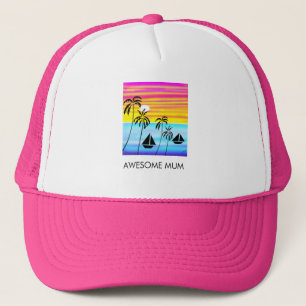 Casquette Super Mum Tropical Sunset Voile