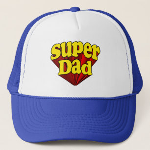 Casquette Super Papa, Super Rouge/Jaune/Blue Father's Day