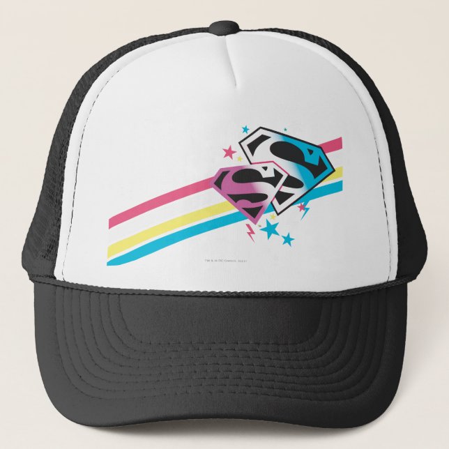 Casquette Supergirl Rainbow Stripes (Devant)