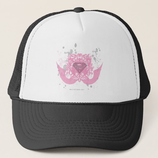 Casquette Supergirl rose aile design (Devant)