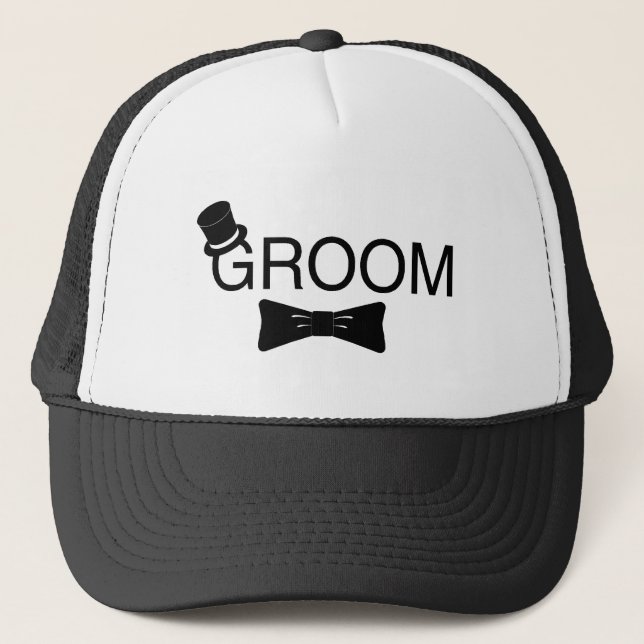 Casquette supérieur Bowtie de marié (Devant)