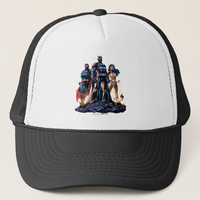 Casquette Superman, Batman et Wonder Woman Trinity (Devant)
