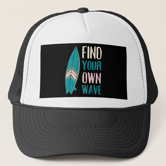 Casquette Surf Trouvez votre propre carte Surf Wave (Devant)