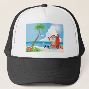 Casquette surfer santa claus
