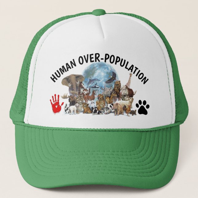 Casquette Surpopulation humaine (Devant)