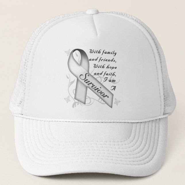 Casquette Survivant de cancer de poumon (Devant)