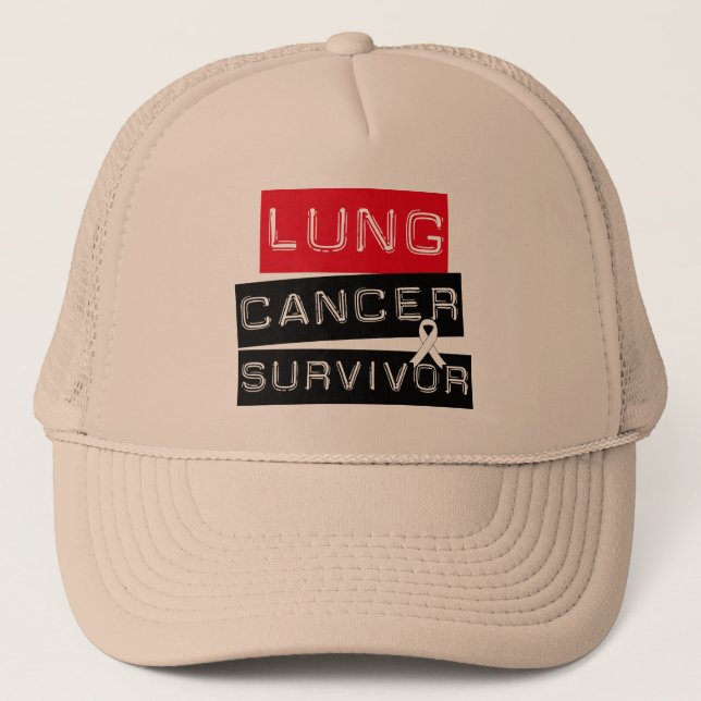 Casquette Survivant du cancer du poumon (Devant)