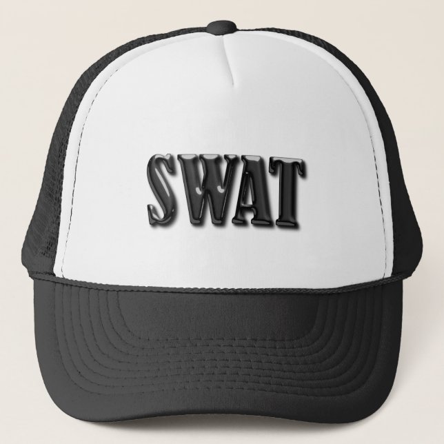 Casquette SWAT - Ligne bleue mince (Devant)