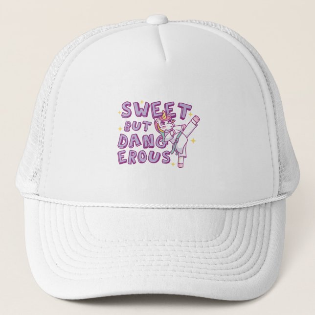 Casquette Sweet but dangerous Karate Unicorn (Devant)