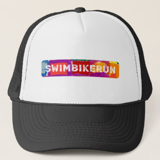 Casquette SWIM VÉLO RUN, Design de triathlon