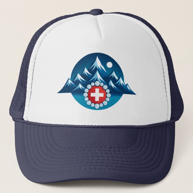 Casquette Swiss Alps Illustration (Devant)