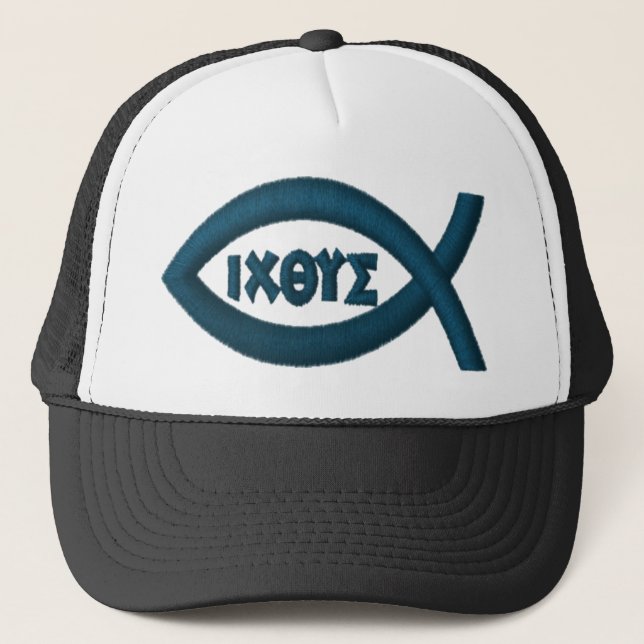Casquette Symbole de chrétien de poissons de Jésus (Devant)