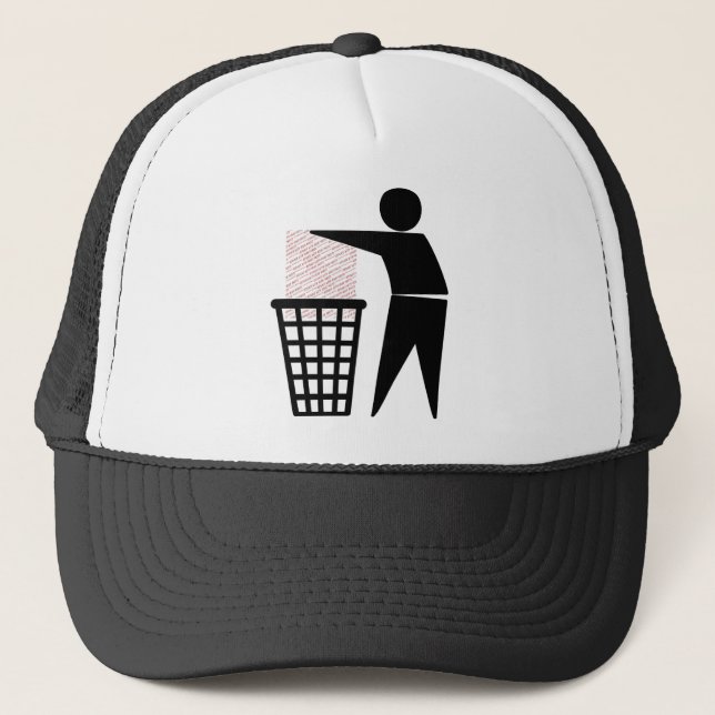 Casquette Symbole de la poubelle (Ajouter une photo) (Devant)
