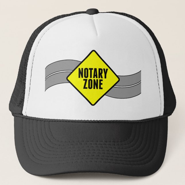 Casquette Symbole de la route jaune de la zone Noire (Devant)