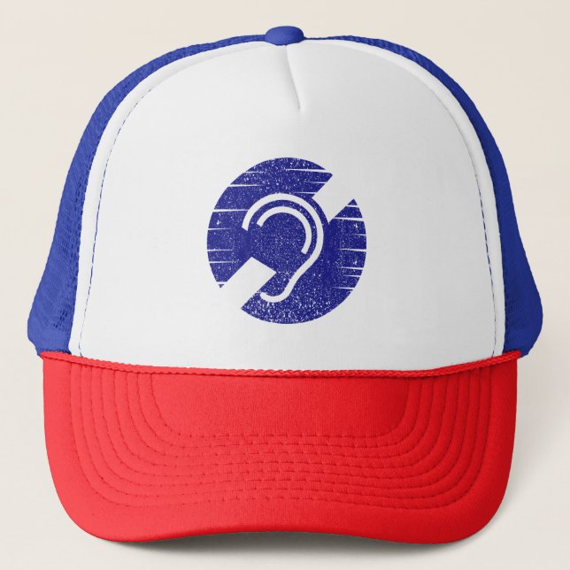 Casquette Symbole de la surdité et de la malentendante (Devant)