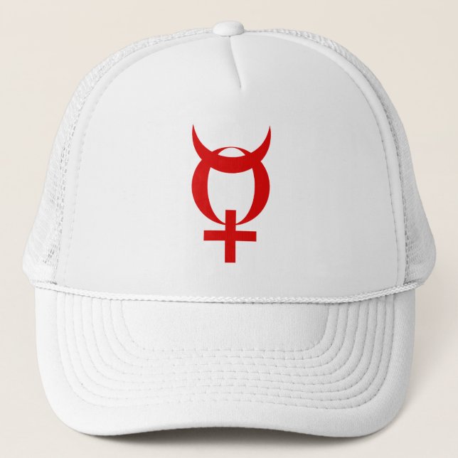 Casquette Symbole de mercure de la planète (rouge) (Devant)
