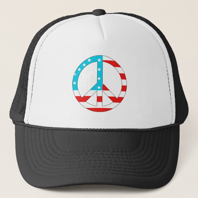 Casquette Symbole de paix du drapeau américain (Devant)