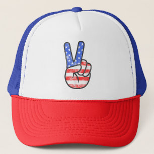 Casquette Symbole de paix du drapeau américain T-shirt quatr