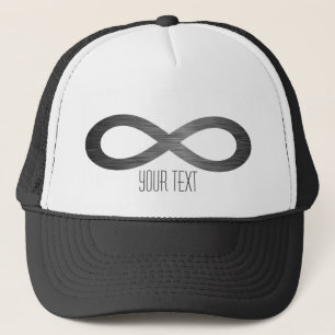 Casquette Symbole d'infini sur la texture métallique de Faux