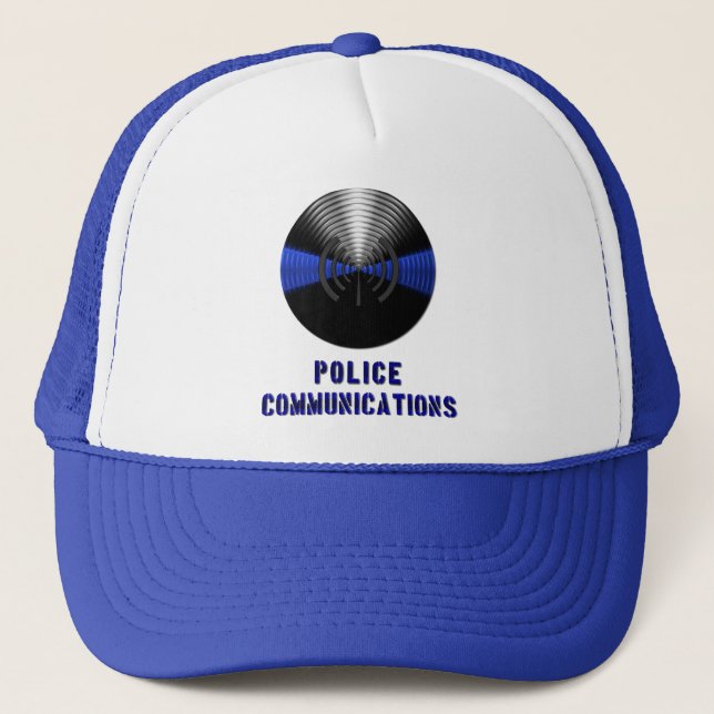 Casquette Symbole divisionnaire de ligne bleue mince - 911 (Devant)