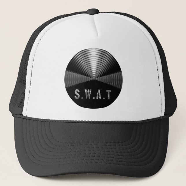 Casquette Symbole divisionnaire de ligne bleue mince - SWAT (Devant)