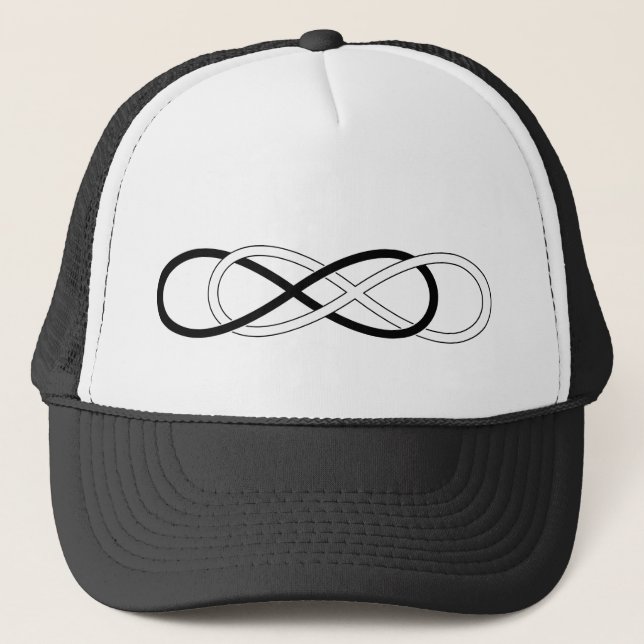 Casquette Symbole double infini - noir & blanc (Devant)