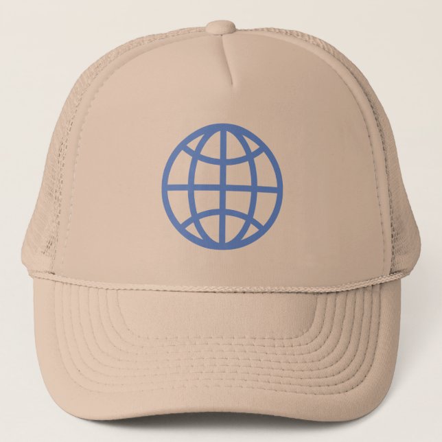 Casquette Symbole du monde - Bleu bébé (Devant)
