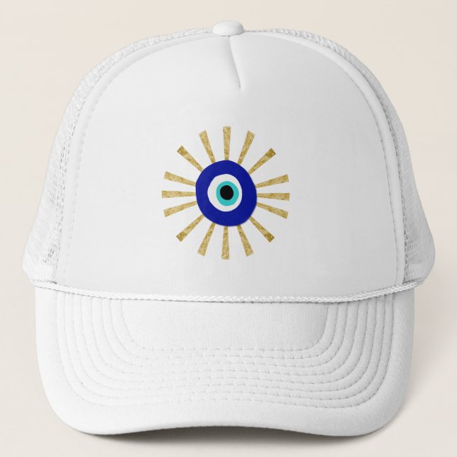 Casquette Symbole grec des yeux mal Rayons solaires Chapeau  (Devant)