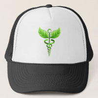 Symbole Médicale Vert Caduceus Médecine alternativ