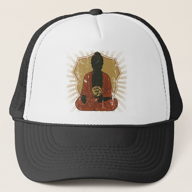 Casquette Symbole méditant de Bouddha OM (Devant)